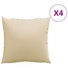 vidaXL Cuscini Decorativi 4 pz Beige 40x40 cm in Tessuto