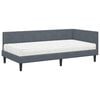 vidaXL Struttura Letto Angolare con Materasso 2 pcs Grigio Velluto