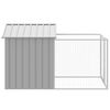 vidaXL Casetta Cani Corsa Grigio Chiaro 117x201x123 cm Acciaio Zincato