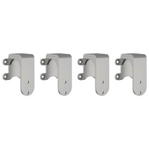 vidaXL Staffe Bypass Porta della Fienile 4 pz Guide Tonde Acciaio Inox