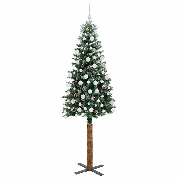 vidaXL Albero di Natale snodato con 300 LED Verde e Bianco 210 cm