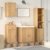 vidaXL Set di mobili per il bagno 4 pcs Marrone Legno massello di pino