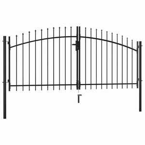 vidaXL Cancello per recinzione a doppia porta Woerden con punta a lancia 299,5x149,5 cm