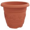vidaXL Vaso Rotondo per Fiori 24 pcs Rosso Mattone &Oslash; 26 x 21.5 cm