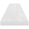vidaXL Scaffali a Parete 4 pz Bianco Lucido 120x23,5x3,8 cm in MDF