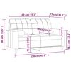 vidaXL Divano a 2 Posti con Cuscini Marrone 140 cm in Tessuto