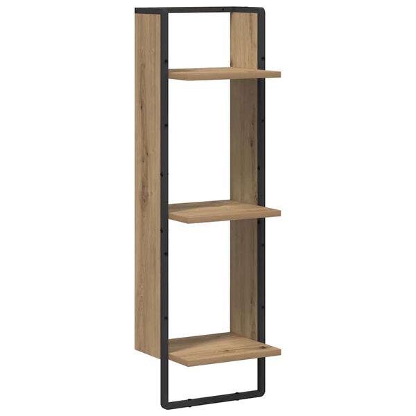 vidaXL Scaffale da parete Rovere artigianale 30 x 25 x 100 cm