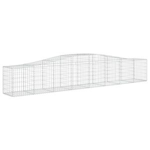 vidaXL Cesto Gabbione ad Arco 400x50x60/80 cm Ferro Zincato