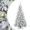 vidaXL Albero di Natale Artificiale con Rami Pieghevoli Bianco 180 cm