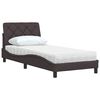 vidaXL Letto con Materasso Marrone Scuro 90x190 cm in Tessuto