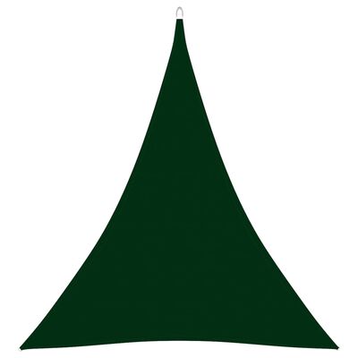 vidaXL Parasole a Vela Oxford Triangolare 4x5x5 m Verde Scuro