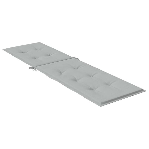 vidaXL Cuscino per Sdraio Grigio Chiaro M&eacute;lange (75+105)x50x3 Tessuto