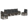 vidaXL Set Divano da Giardino 6 pcs Grigio e Grigio Scuro polyrattan