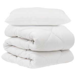 vidaXL Set di Piumoni con cuscino 2 pcs Bianco Microfibra