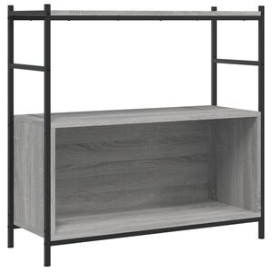 vidaXL Libreria Grigio Sonoma 80x30x78,5 cm Legno Multistrato e Ferro