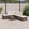 vidaXL Set Divani ad Angolo 3 pz con Cuscini in Polyrattan Marrone