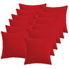 vidaXL Cuscino con cuscino HEERLEN 12 pz Rosso Tessuto