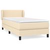 vidaXL Giroletto a Molle con Materasso Crema 80x200 cm inTessuto