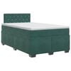 vidaXL Letto box spring con materasso Verde Scuro 120 x 200 cm Velluto