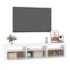 vidaXL Mobile Porta TV con Luci LED Bianco 180x35x40 cm