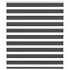 vidaXL Tenda a Rullo Zebra Nero Larghezza Tessuto 120,9 cm Poliestere