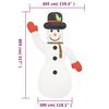 vidaXL Pupazzo di Neve Natalizio Gonfiabile con LED 805 cm