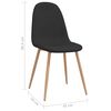 vidaXL Sedie da Pranzo 2 pz Nere in Tessuto