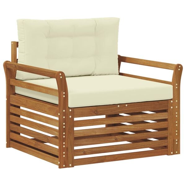 vidaXL Set di divani da esterno Legno di Acacia Massello e Poliestere