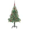 vidaXL Albero di Natale Artificiale Imbiancato con Luci LED 150 cm