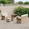 vidaXL Set Divano da Giardino con cuscino 8 pcs Beige e Crema