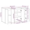 vidaXL Credenza Nera 120x41x75 cm in Truciolato