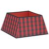 vidaXL Gonna per Albero di Natale Rossa e Nera 48x48x25 cm
