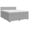 vidaXL Letto box spring con materasso Grigio Chiaro 160 x 200 cm