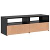 vidaXL Mobile Porta TV con LED Rovere Nero 120x35x40 cm Multistrato