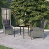 vidaXL Set da Pranzo da Giardino 3 pz Grigio Chiaro