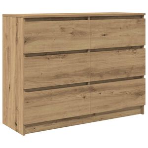 vidaXL Credenza Rovere Artigianale 100x35x76 cm in Legno Multistrato