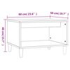 vidaXL Tavolino da Salotto Nero 60x50x40 cm in Legno Multistrato