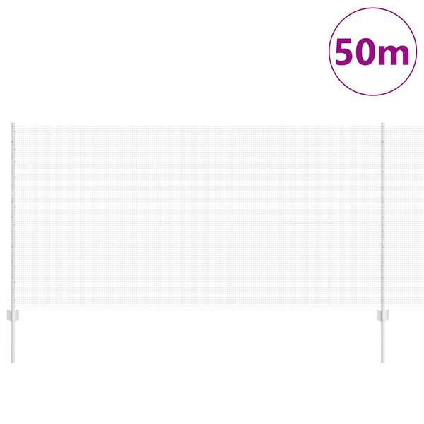 vidaXL Recinzione con Posto Argento 1,2 x 50 m Acciaio