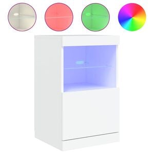 vidaXL Credenza con Luci LED Bianca 41x37x67 cm