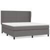 vidaXL Giroletto a Molle con Materasso Grigio 160x200 cm in Similpelle