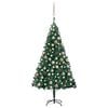 vidaXL Albero di Natale Preilluminato con Palline Verde 150 cm PVC