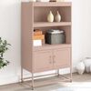 vidaXL Credenza Rosa 68,5x38,5x123,5 in Acciaio