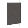 vidaXL Tenda Plissettata Nera 95x150 cm Larghezza Tessuto 94,4 cm