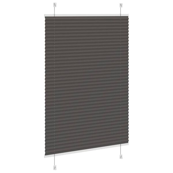 vidaXL Tenda Plissettata Nera 95x150 cm Larghezza Tessuto 94,4 cm