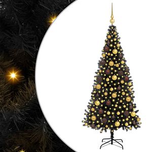 vidaXL Albero di Natale Nero 180 cm PVC
