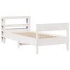 vidaXL Letto senza Materasso Bianco 75x190 in Legno Massello di Pino
