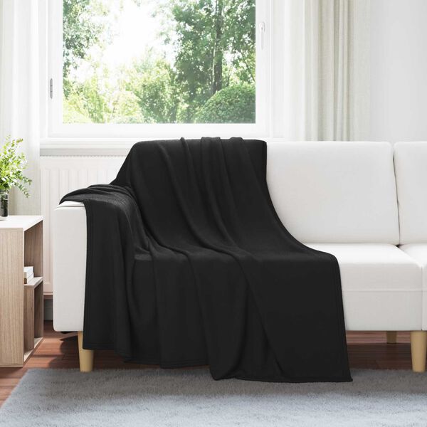 vidaXL Coperte da Pile 6 pcs Nero 200 x 150 cm Panno