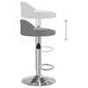 vidaXL Sgabello da Bar Grigio in Similpelle