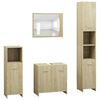 vidaXL Set Mobili da Bagno 4 pz Rovere Sonoma in Truciolato