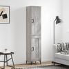 vidaXL Credenza Grigio Sonoma 34,5x34x180 cm in Legno Multistrato